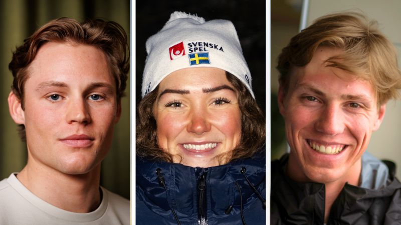 Elitidrottsstipendiater 24/25: Måns Skoglund, Moa Lundgren och Anton Grahn. Foto: Bildbyrån.